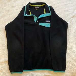 Patagonia Synchilla, black/blue trim, women’s XS